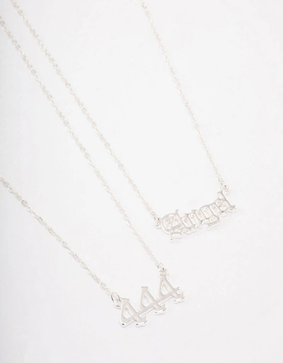 Lovisa Silver Plated Angel Number '444' Necklace Pack