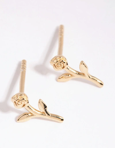 Lovisa Gold Plated Sterling Silver Rose Stud Earrings