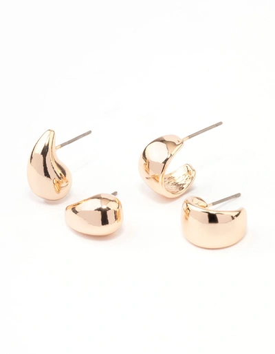 Lovisa Gold Pear Hoop Earring Pack