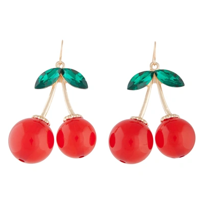 Lovisa Red Gold Cherry Drop Earrings