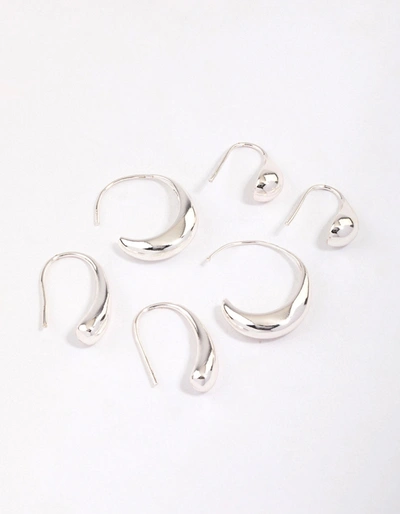 Lovisa Silver Teardrop Hoop Earrings Pack