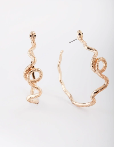 Lovisa Gold Snake Hoop Earrings