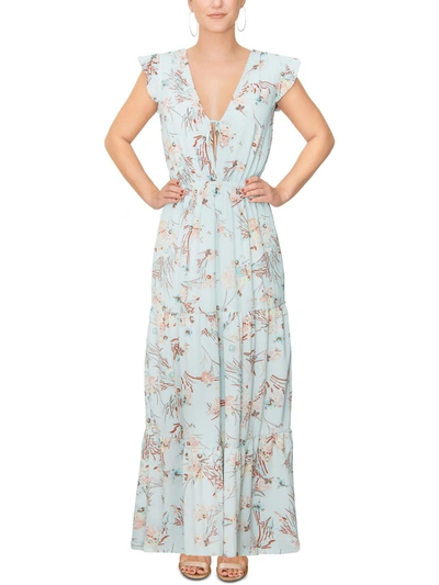 Rachel Rachel Roy Womens Crepe Floral Maxi Dress In Multi