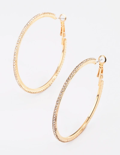 Lovisa Gold Bling Hoop Earrings
