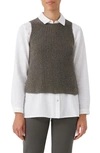 Eileen Fisher Organic Cotton Blend Sleeveless Sweater In Grove