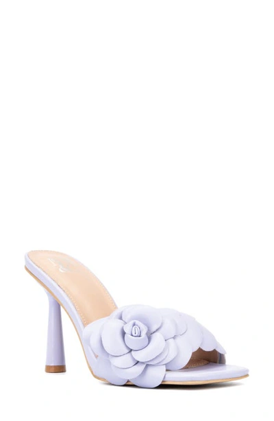 New York And Company Chana Faux Leather Square Toe Mule In Lilac