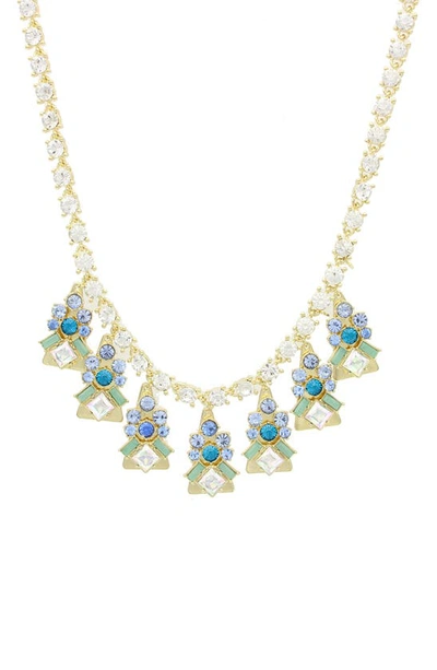 Olivia Welles Sierra Triangle Necklace In Blue