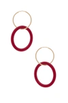 Paradigm Acrylic Ring Hoops In Red