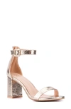 New York And Company Lulu Heeled Sandal In Gold