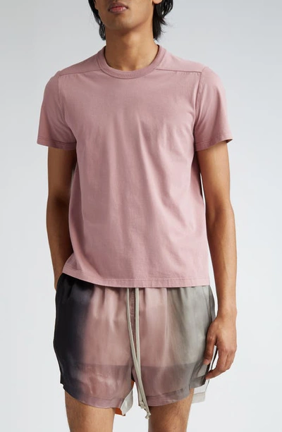 Rick Owens Level T-shirt In Dusty Pink