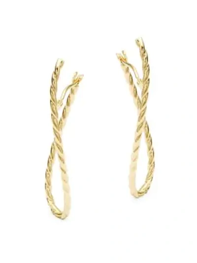 Saks Fifth Avenue 14k Gold Twisted Hoop Earrings