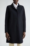 Herno Pef Snap Front Scuba Coat In Black