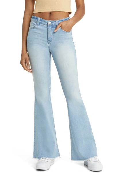 1822 Denim Frayed Mid Rise Flare Jeans In Atlas