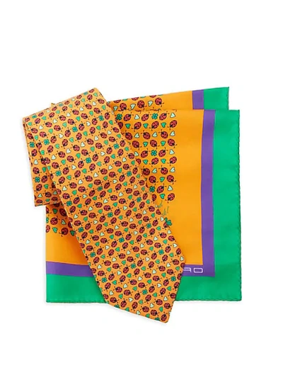 Etro 2-piece Silk Tie & Pocket Square Box Set