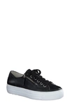Paul Green Skylar Platform Sneaker In Black Leather
