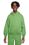 Nike Icon Fleece Big Kids' Oversized Pullover Hoodie In Green