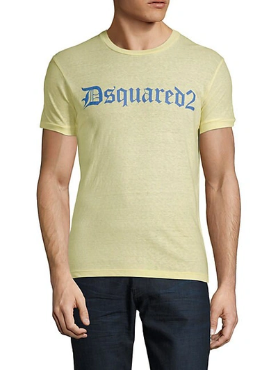 Dsquared2 Logo Cotton Tee In Pink