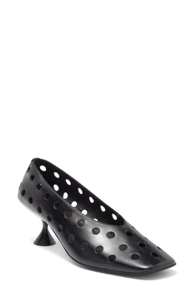 Jeffrey Campbell Suckerpnch Perforated Pump In Black