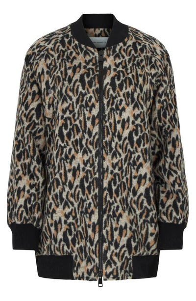 Rebecca Minkoff Leopard Print Bomber Jacket