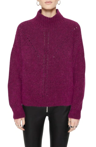 Rebecca Minkoff Caroline Turtleneck Alpaca Blend Sweater In Damson