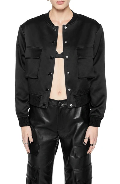 Rebecca Minkoff Lucy Bomber Jacket In True Black