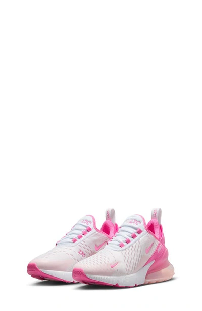 Nike Kids' Air Max 270 Trainer In White/ Playful Pink/ Pink Foam