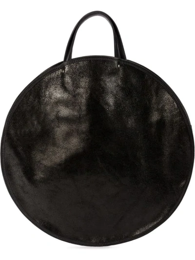 Guidi Round Tote Bag In Black