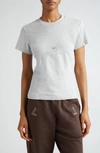 Luar Foil Monogram Cotton T-shirt In Grey