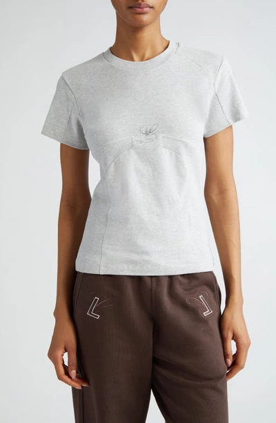 Luar Foil Monogram Cotton T-shirt In Grey