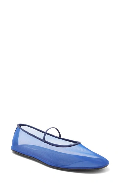 Jeffrey Campbell Mesh Mary Jane Flat In Blue
