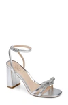 Jewel Badgley Mischka Hillary Ankle Strap Sandal In Silver