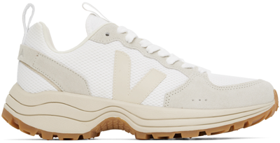 Veja White & Beige Venturi Sneakers In White,natural