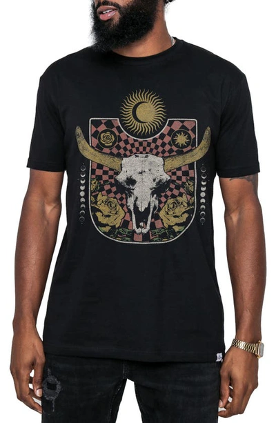 Kid Dangerous Skull & Roses Graphic T-shirt In Black