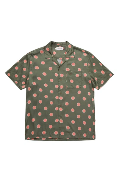 Honor The Gift Century Camp Button-up Shirt In Green Polkadot
