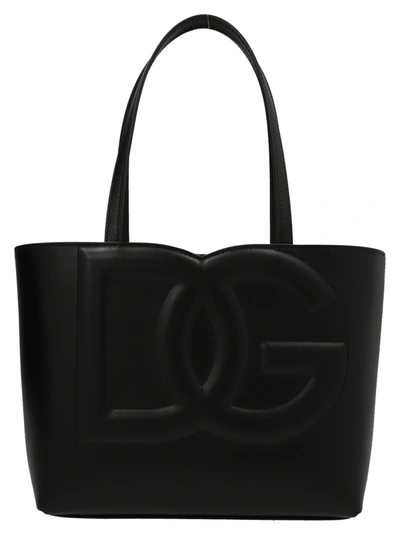 Dolce & Gabbana Small Logo Shopping Bag Tote Bag In Black