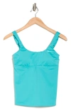 Nike Scoop Neck Athletic Tank Top In Washed Teal