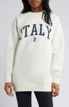 Bp. Oversize Graphic Crewneck Sweatshirt In Ivory- Italy