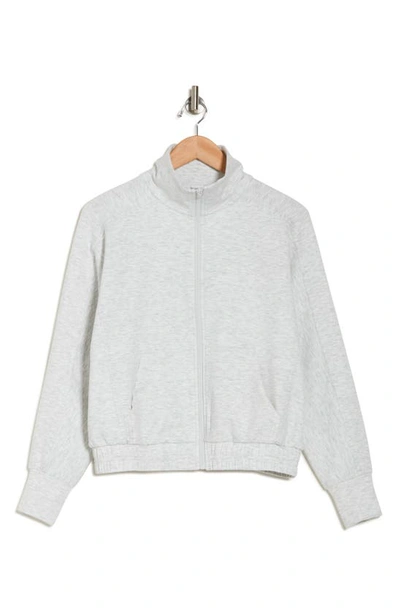 Yogalicious Scuba Muse Zip Jacket In Heather Light Grey