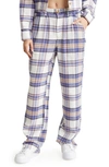 Obey Max Plaid Cotton Pants In Unbleached Multi
