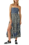 Free People One I Love Maxi Dress In Denim Combo