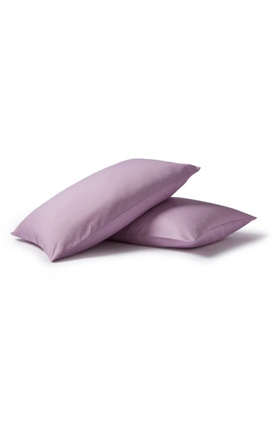 Night Lark Set Of Two Pillowcases In Purple