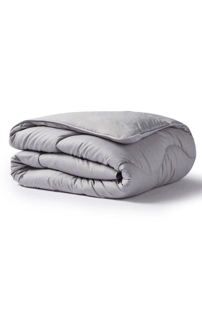 Night Lark Herringbone Hypoallergenic Duvet Comforter In Storm Gray