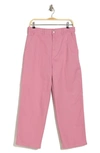 Obey Brighton Crop Carpenter Pants In Vintage Pink