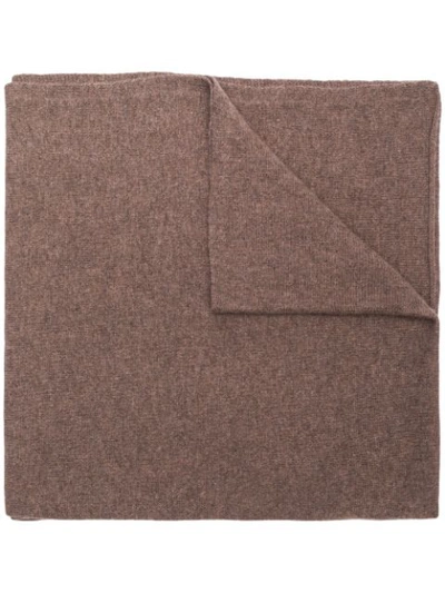 Dell'oglio Fine Knit Scarf In Brown