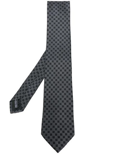 Ferragamo Salvatore  Geometric Print Tie - Black