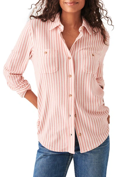 Faherty Legend Stripe Shirt In Burnt Sierra Stripe