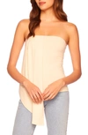 Susana Monaco Front Drape Tube Top In Belgian Creme