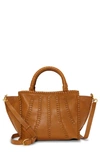 Vince Camuto Nakia Leather Satchel In Aged Rum Cow Taylor Nappa