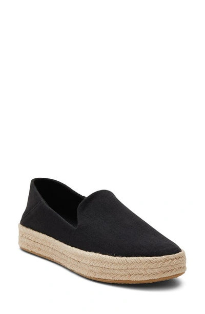 Toms Carol Platform Espadrille In Black