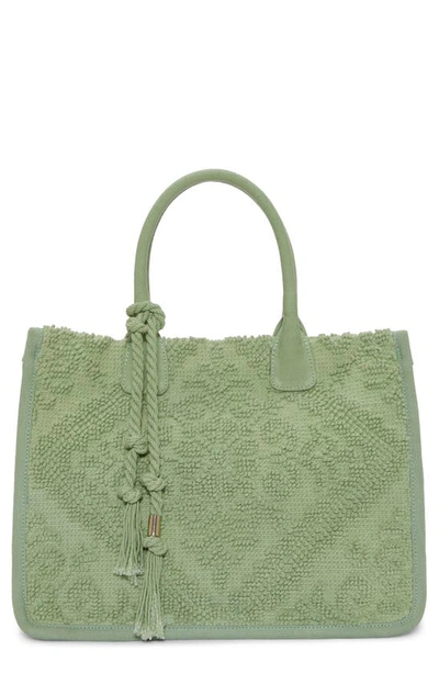 Vince Camuto Orla Woven Tote In Seafoam Heavy Textured Canvas